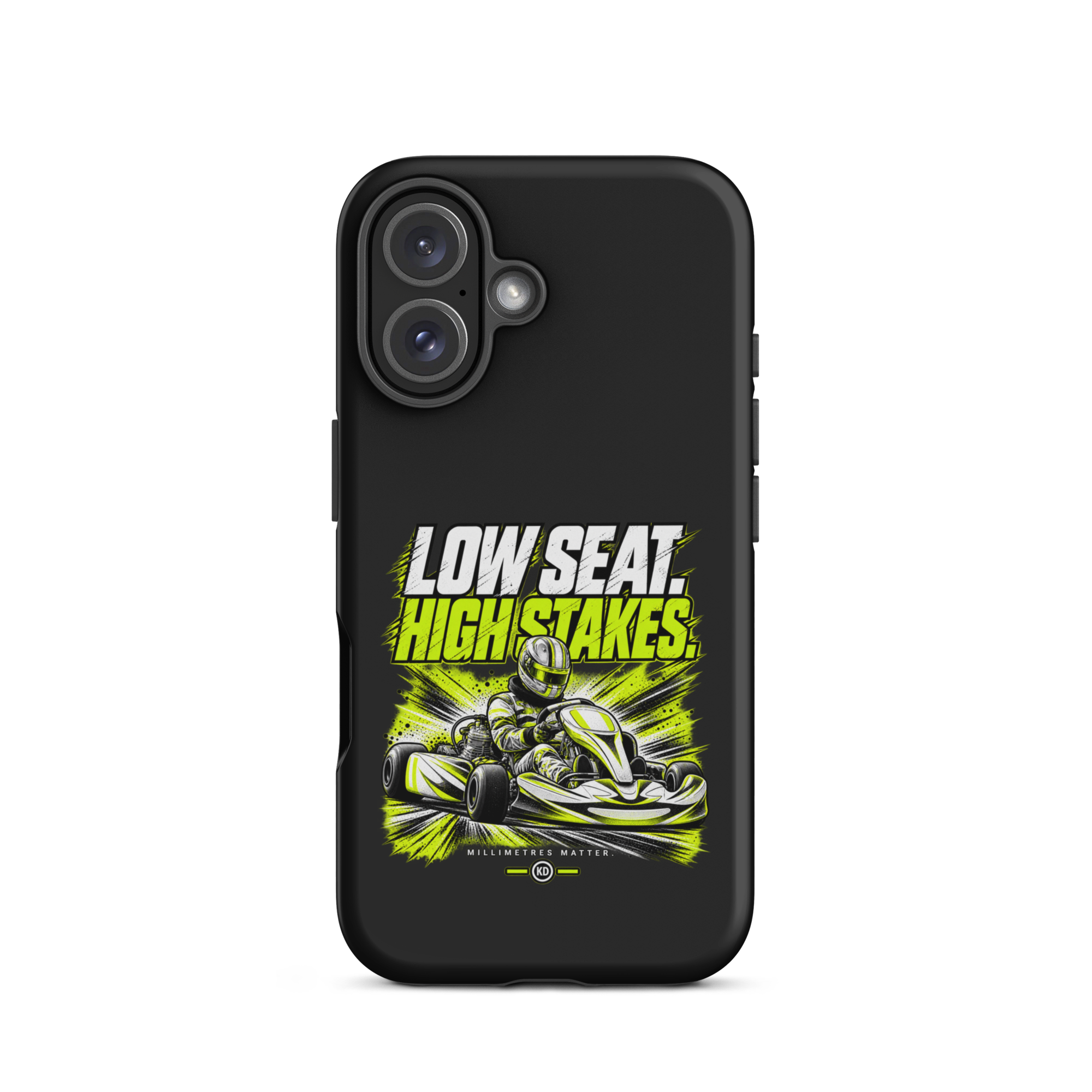 Low Seat. High Stakes. — iPhone Tough Case product mockup