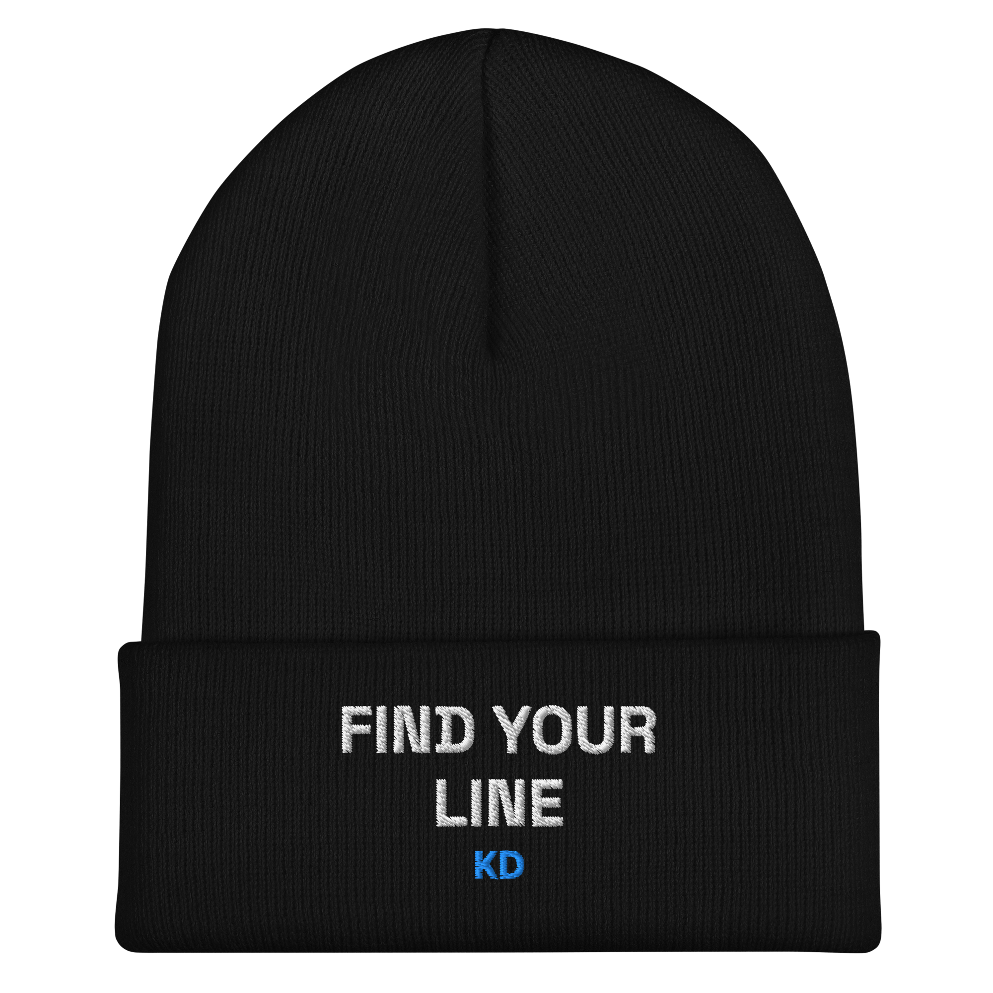 Find Your Line — Cuffed Beanie product mockup