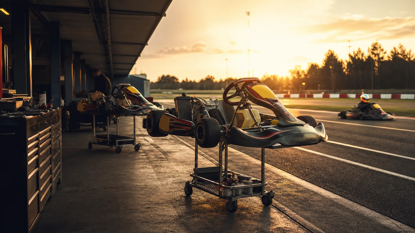 Owner-driver karting paddock